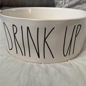 Rae Dunn by Magenta DRINK dog water food bowl dish pottery